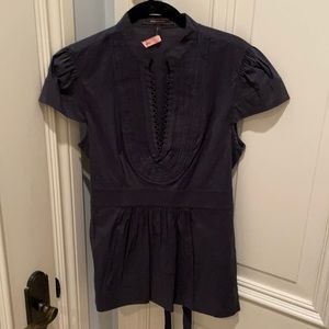 BCBG Maxazria navy top